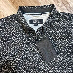 Cody James Core Shirt Men's S Small Black Gray Geometric Western Button Down